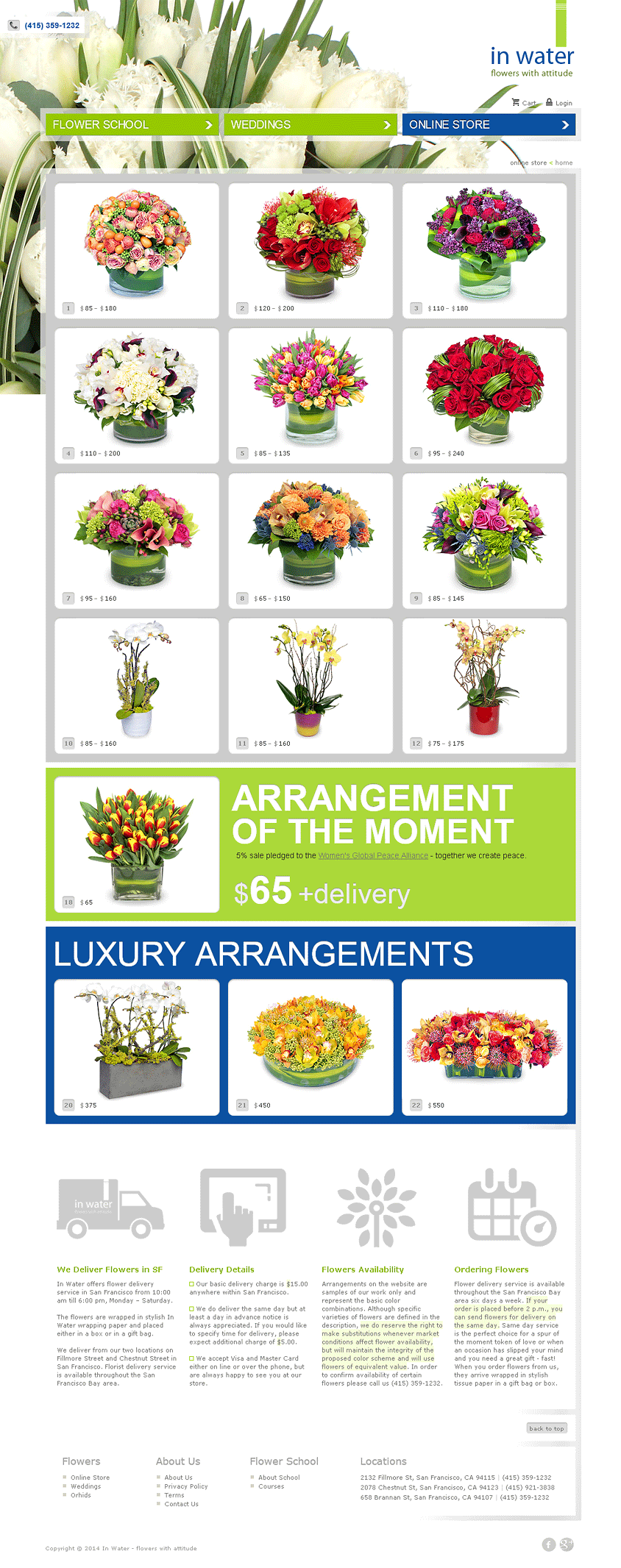 Website design for a furniture store