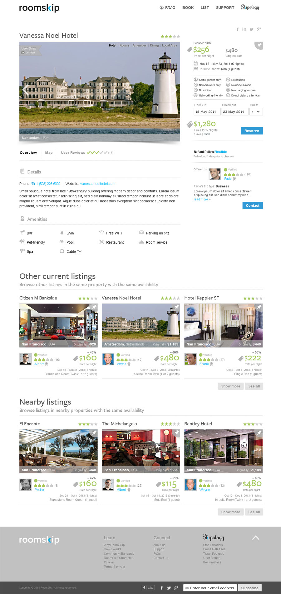Post Project page