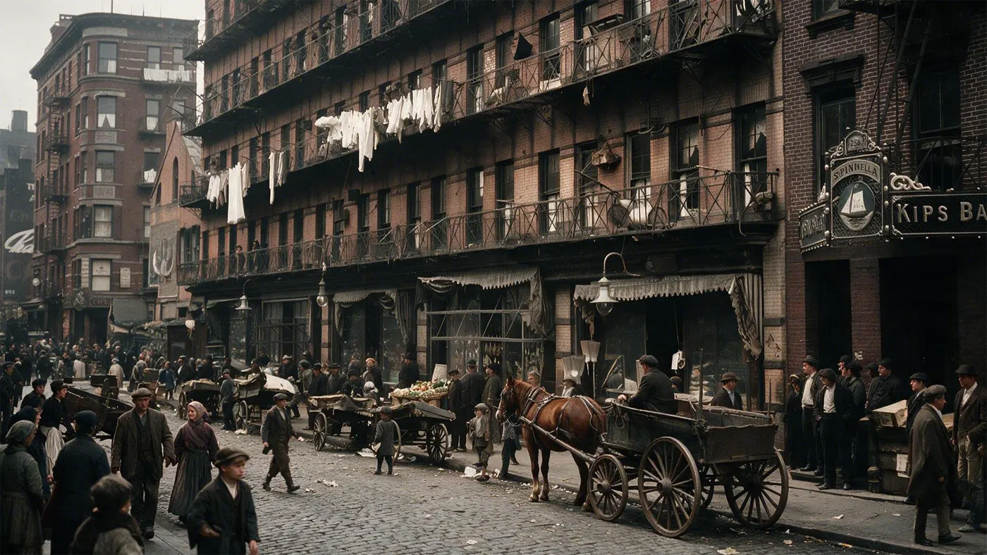 Restored historical photograph, New York circa 1990