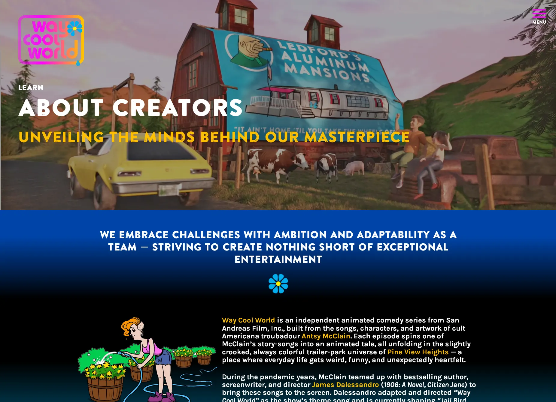 Nursery page, hero and the main plate section from the redesigned HGH website.