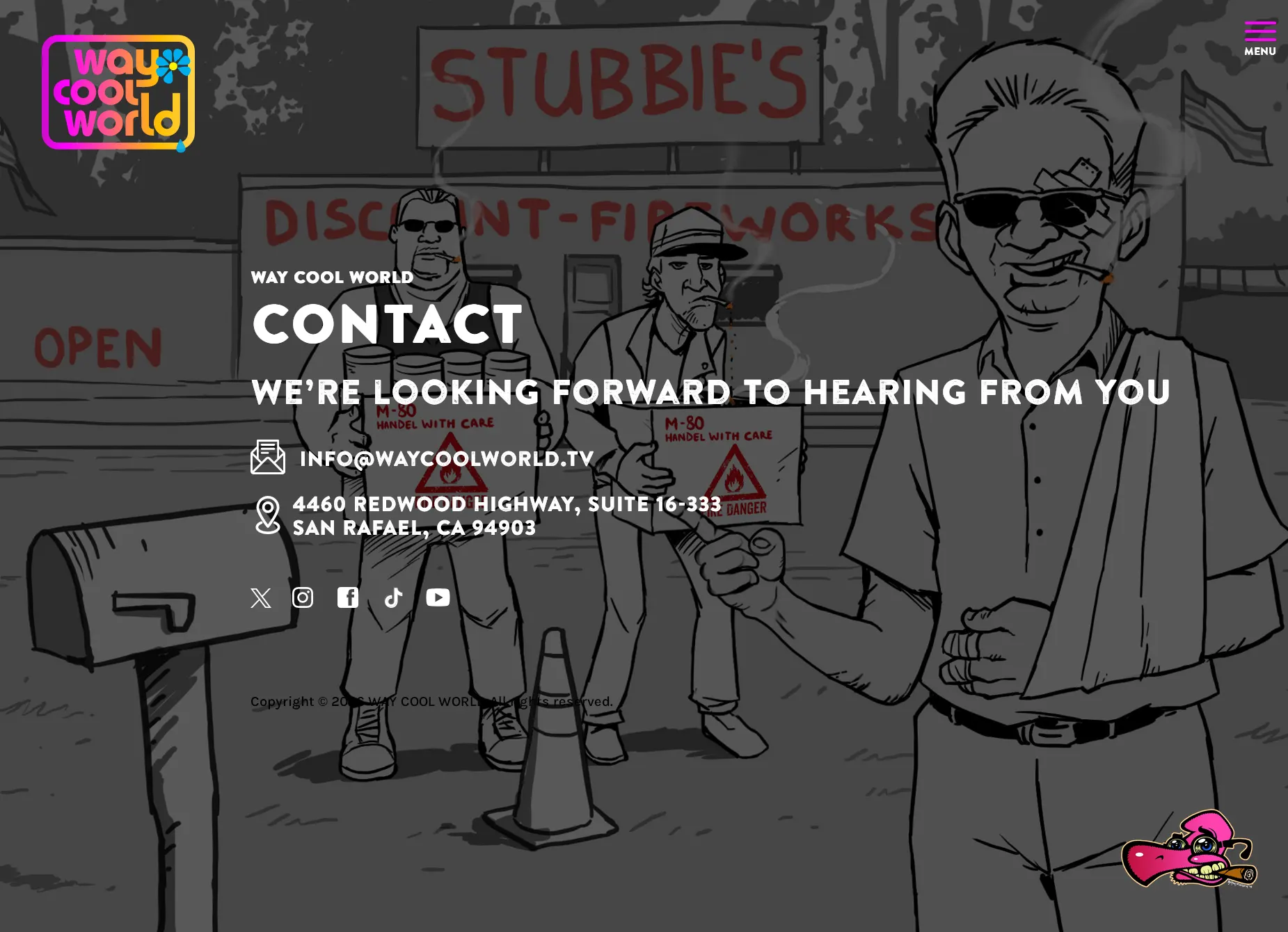 Minimalist contact page design