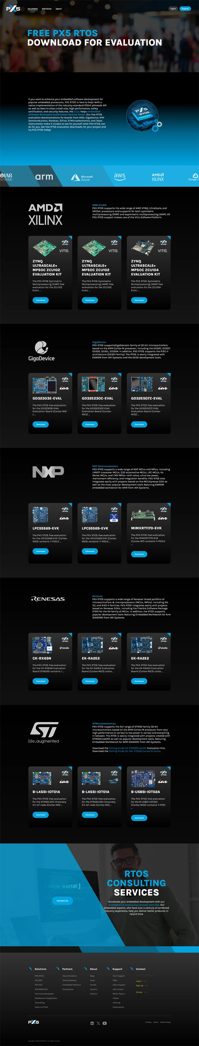 Evaluation Download Page Design